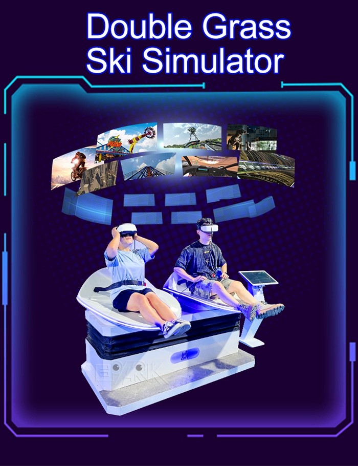 Double Grass Ski Simulator Virtual Reality 9D Vr Motion Chair Gaming Machine