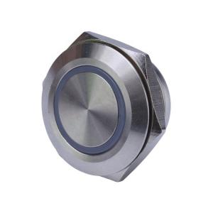 China Push button switch 19mm flattest metal Momentary waterproof 12V wholesale