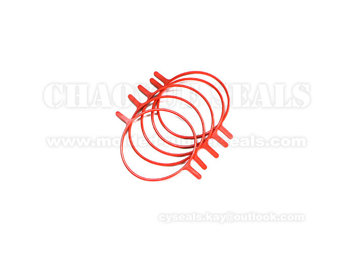 Out Diameter 62 mm Cross 2 mm Nonstandard Irregular Shaped Orange EPDM Gasket Washer