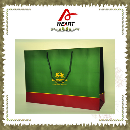 OEM Logo Printed Fashion Paper Carrier Bag , Colorful custom retail shopping