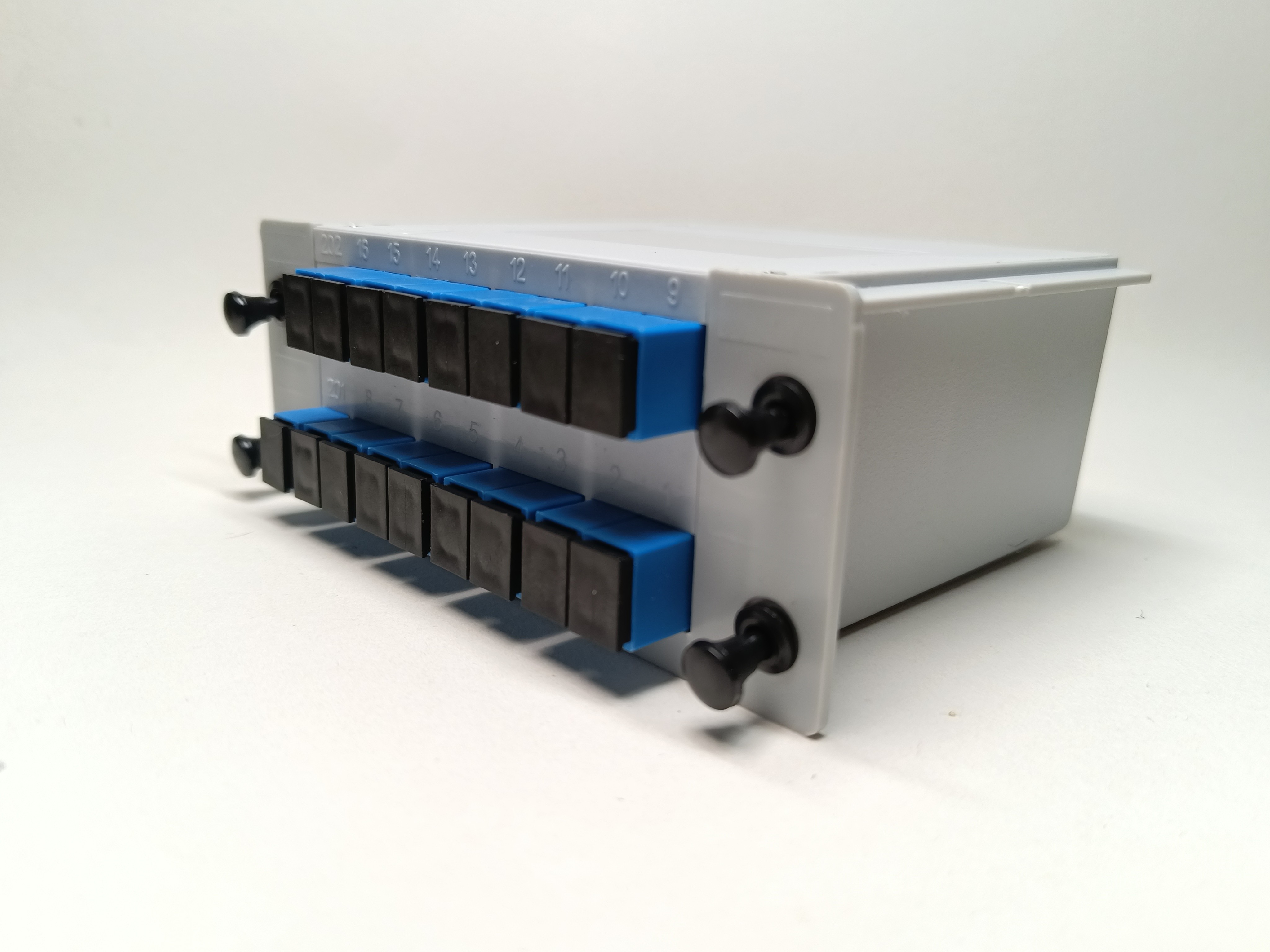 Rack Mount 1x16 SC UPC Fiber Optic PLC Splitter FTTH Epon Gpon LGX Cassette Type