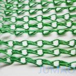 Green Shower Metal Chain Link Curtains Ceiling Parallel Straight