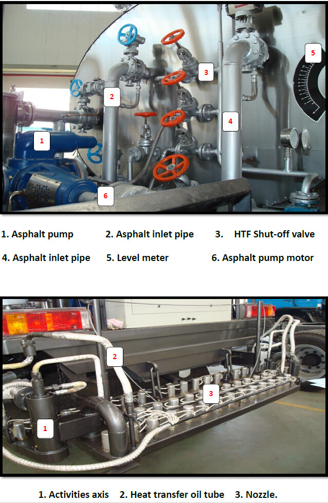 HOWO 10000L Asphalt Construction Equipment Truck Mounted Driving Mode