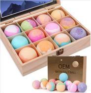 China OEM Colorful Natural Sea Salt Bath Bombs Gift Box For SPA Stress Relief wholesale
