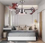 ECO Chandelier Bathroom Ceiling Fan With Light Household Use