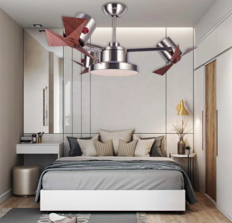 ECO Chandelier Bathroom Ceiling Fan With Light Household Use