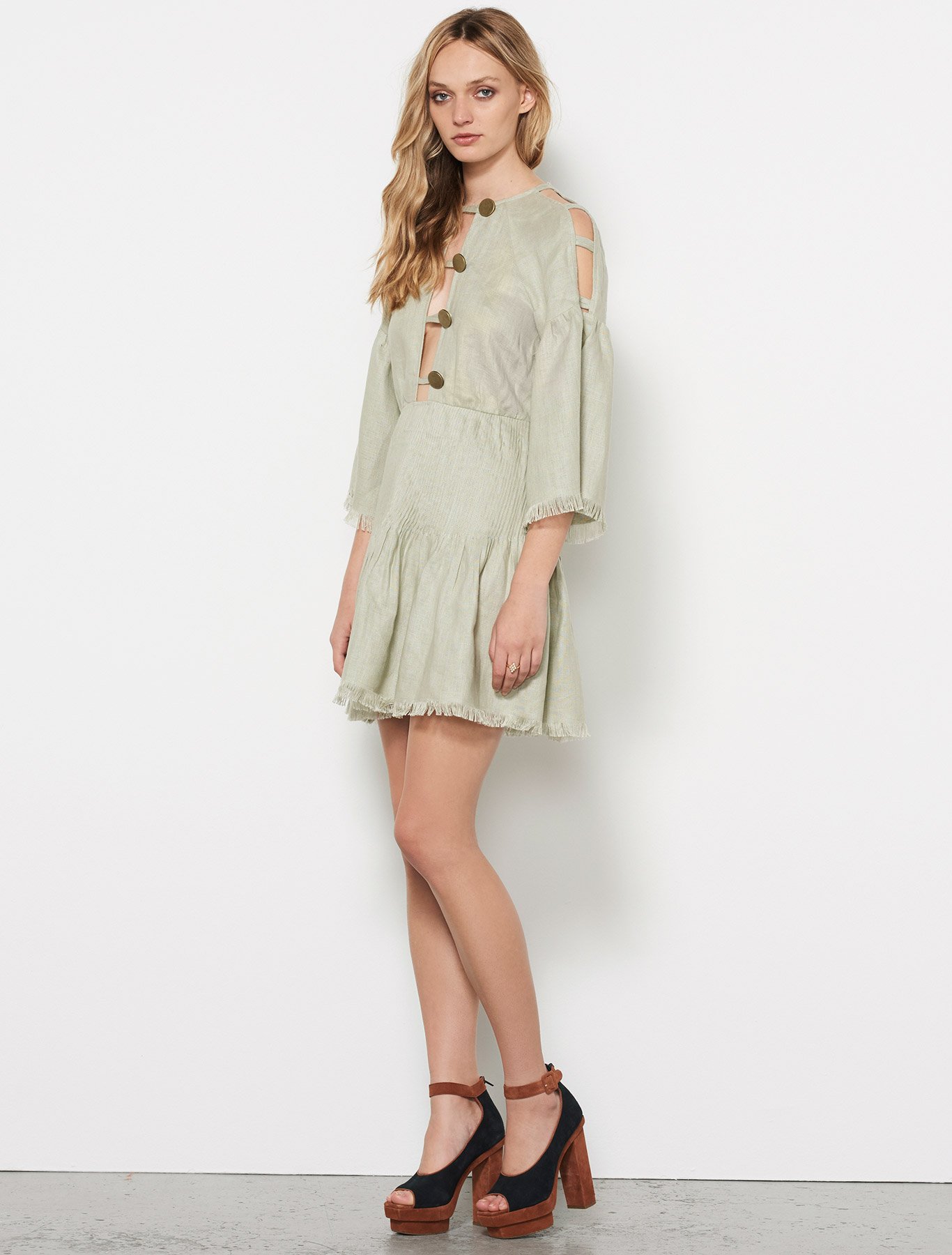 2018 Summer Clothes Women Ladies Pure Linen Fabric Dress Mini Summer
