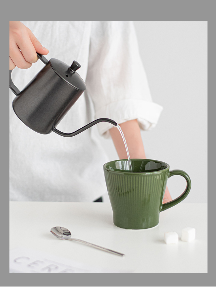 Reusable Ceramic Coffee Cup Set 300ml Nordic Porcelain Mugs For Tea And Cappuccino