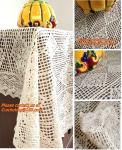 Round Hand Crochet table clothing - table cover - white , for wedding and