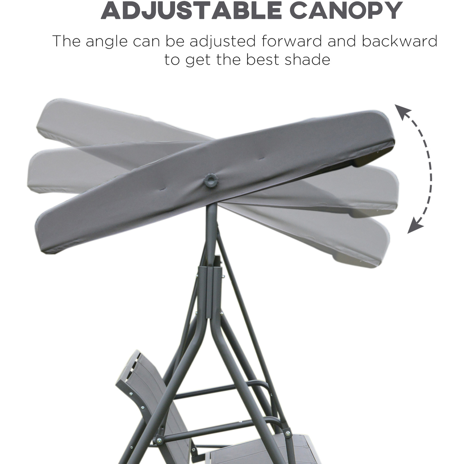 AJUNION 3 Seater Hammock Swing Chair with Canopy Transform Your Porch and Patio Space