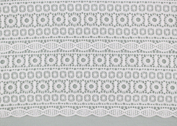 Embroidered Guipure Water Soluble Lace Cotton Chemical Lace Fabric For Clothing