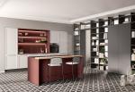 Modern Stylish Melamine Kitchen Cabinets Red And White Customized