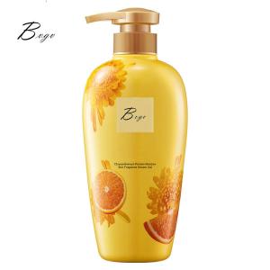 China Citrus Apricot Organic Body Wash Lemon Essential Oil Liquid Body Soap wholesale