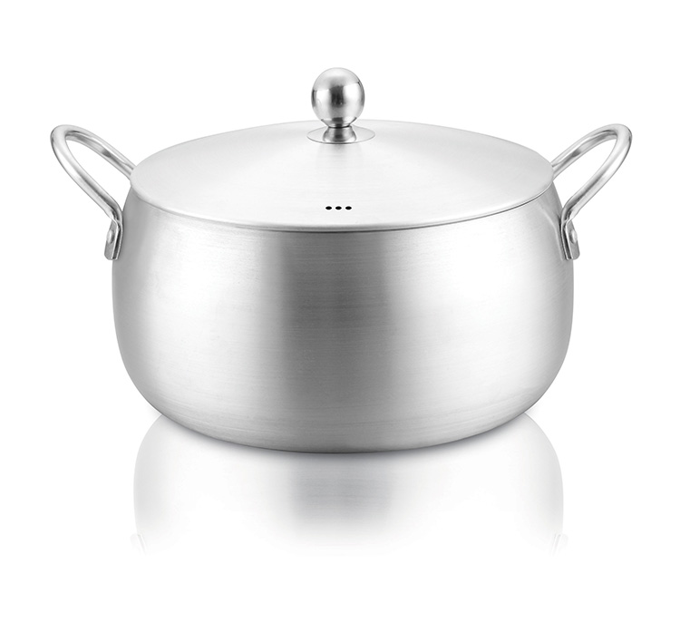 Recyclable Spin Bottom Cookware Pot Alu Material For Kitchen Cooking