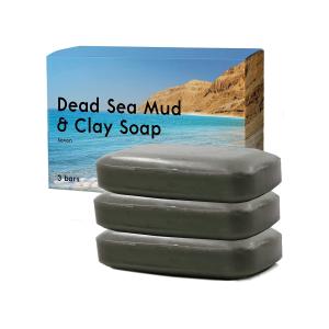 China Private Label Dead Sea Mud Clay Natural Bar Soap Face Body Cleanser Acne Eczema Removal wholesale