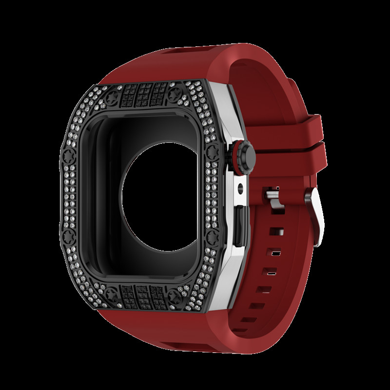 Luxury Carbon Fiber Apple Watch Case For Series 6/7/8/SE 44mm/45mm Suitabl