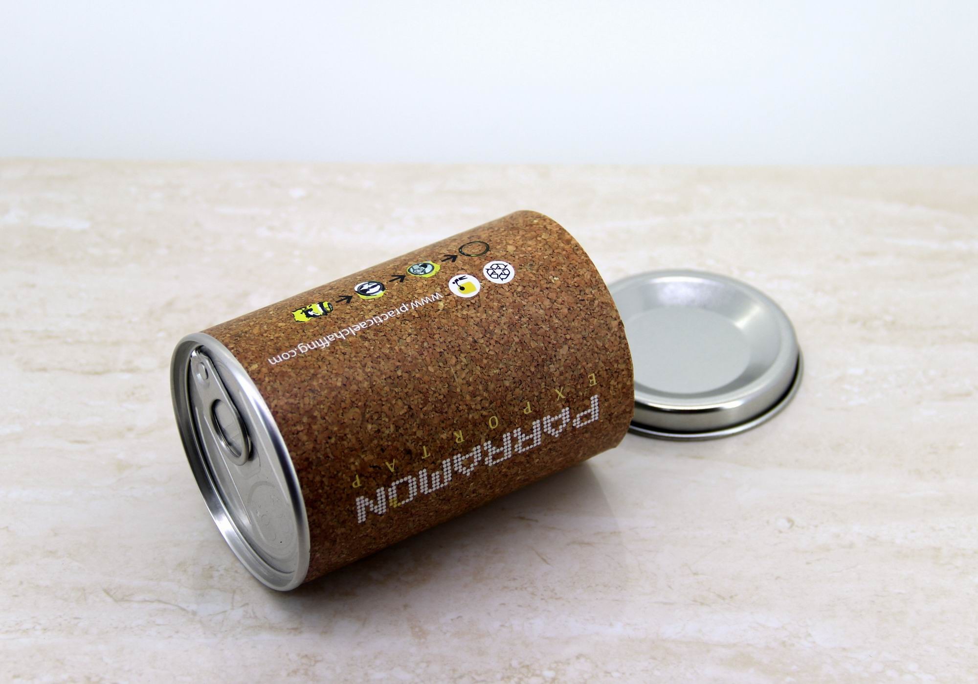 Flexible Kraft Paper Cans Packaging With Metal Lids For T-Shirt And Gift