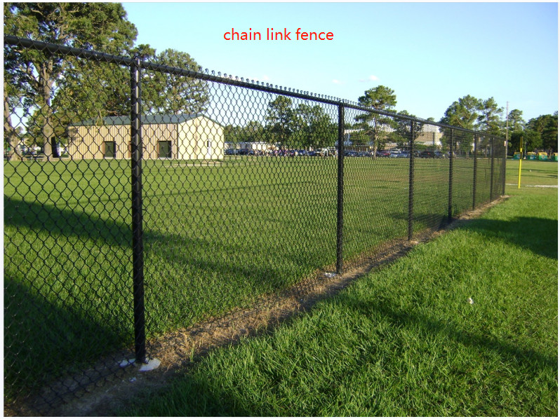 3.0mm Black 60x60mm Green Vinyl Coated Chain Link Fence 10ft For Playgroud