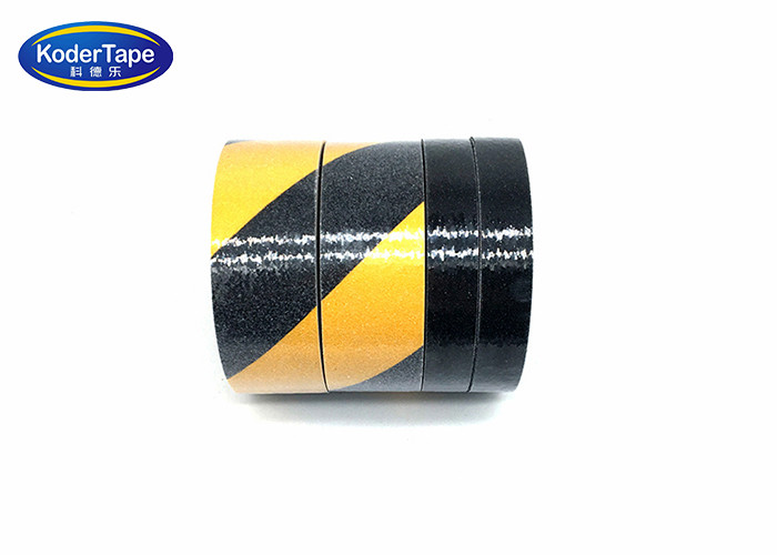 Non Skid Anti Slip Tape Waterproof Abrasive Yellow And Black Caution