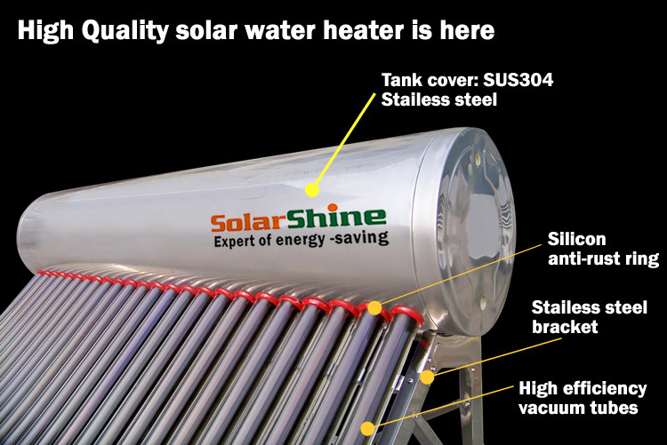 PLUS Series Vacuum Tube Solar Water Heater Polyurethane Insulation Material