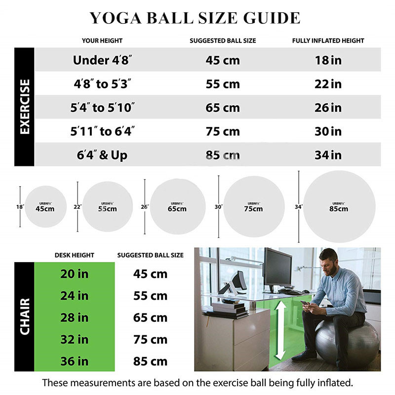 55cm Multi Function Yoga Stability Ball PVC Non Slip Home Use