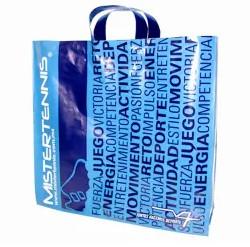 China Frosted Plastic Loop Handle Bags HDPE Flexi Polythene Carry Bag wholesale