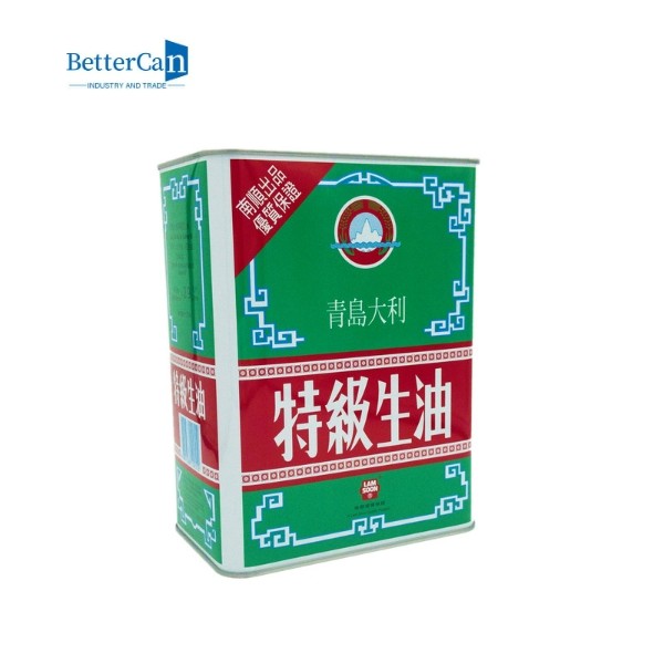 Rectangular 3 Liter Olive Oil Tin Can Manufacturers Without Handle