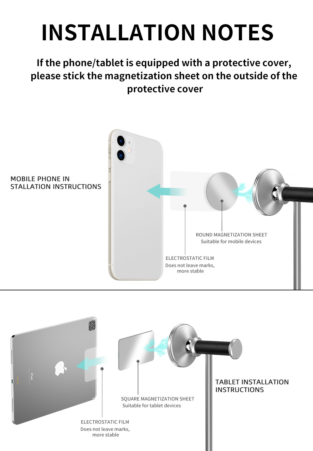 12.9 Inch 180degree Headphone Tablet Stand / Gaming Headset Holder