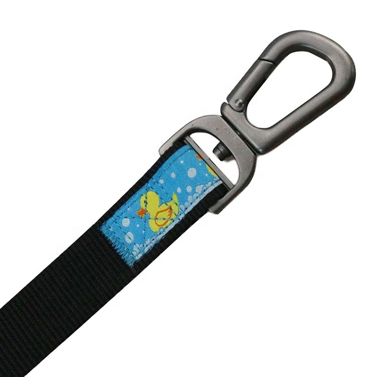 Durable Black Pet Dog Collar PVC Logo Soft Polyester Custom Dog Collars