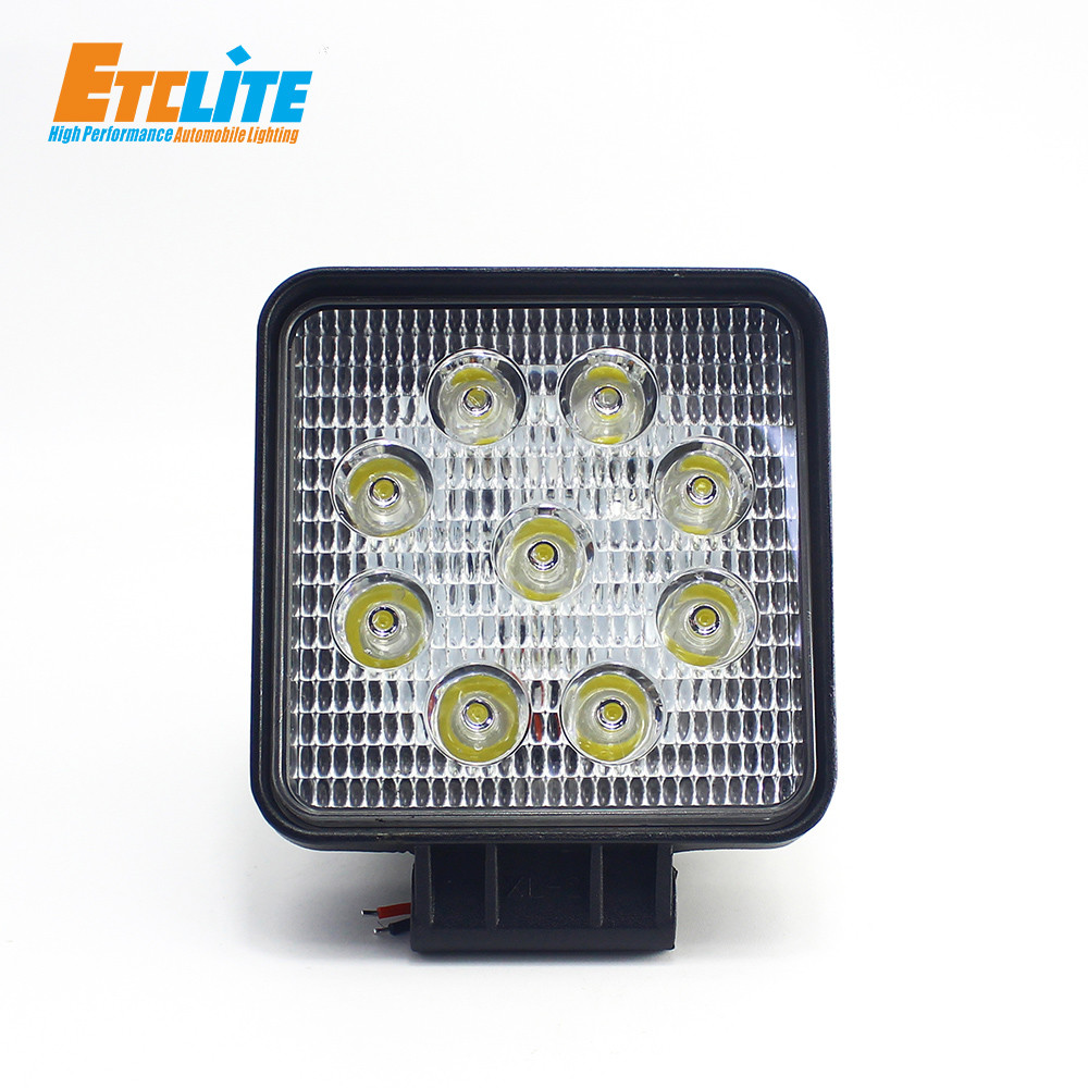 tractor Rechargeable LED Automotive Work Light Square 4.3Inch 27W