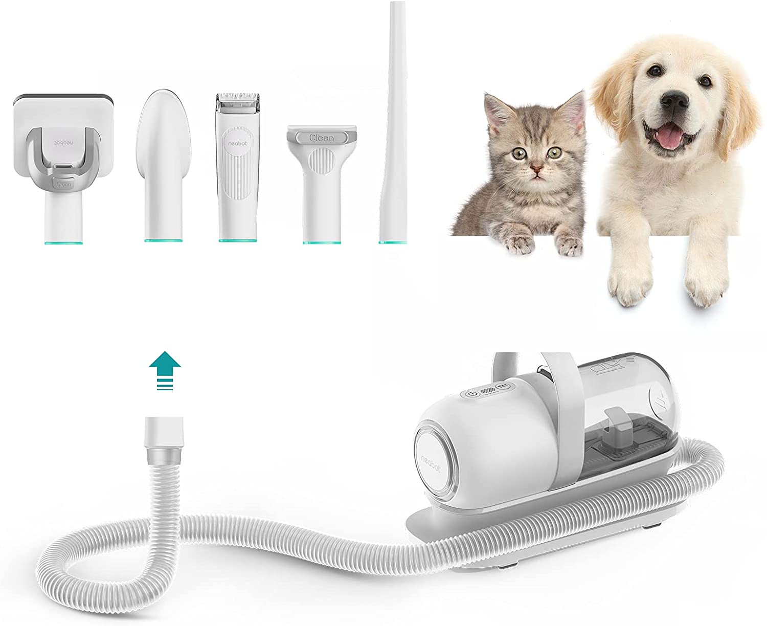 Sustainable Pet Grooming Kit Vacuum Cleaner with Silent Operation and Dust Bag 1L
