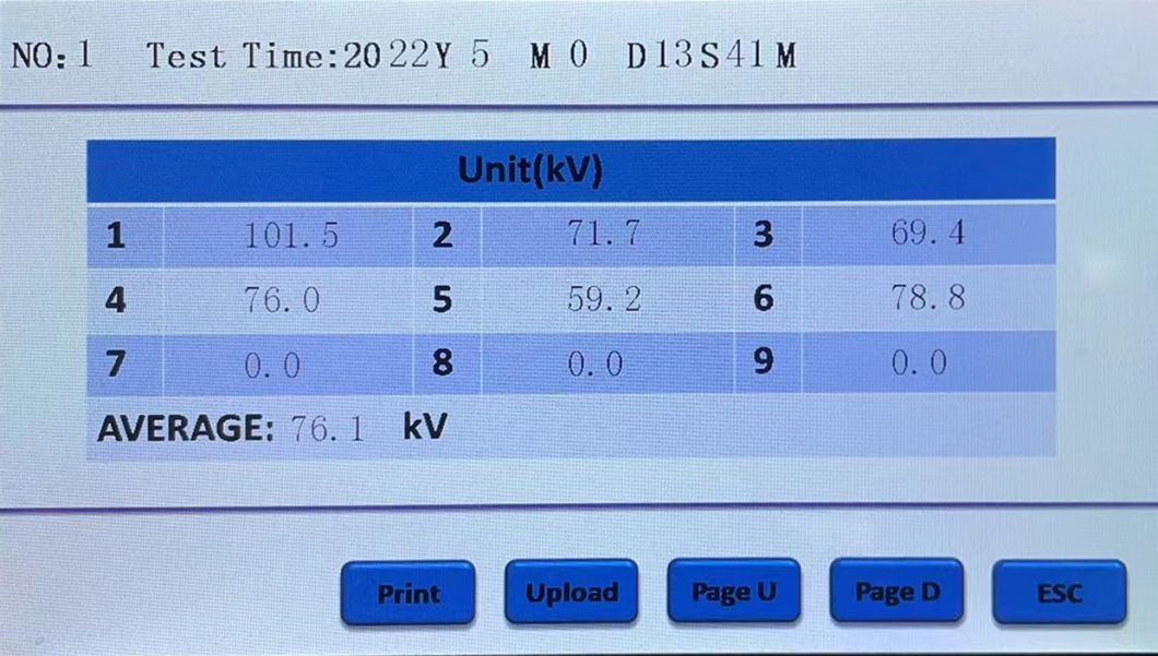 80kv Single Cup Digital Touch LCD Transformer Oil Dielectric Strength Tester