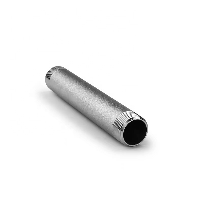 Forged Stainless Steel 304 316 316L Male Seamless Pipe Double Thread Barrel Nipple 1" DN25 NPT BSPT