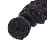Natural Black Deep Wave Remy Human Hair Bundles Sew In Weave Bundles Brazilian