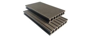 China Grooves Round Hole 140mm 25mm Hollow Wpc Floor wholesale