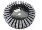 10 Inch OD Glued Abrasive Nylox Disc Brush Rectangular Filament