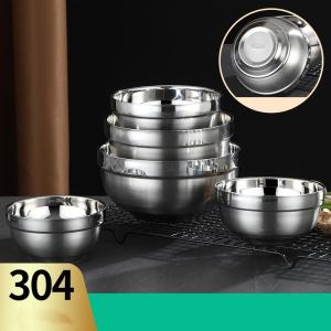 China Double Walled 304 Stainless Steel Polished Bowls For Kitchen wholesale