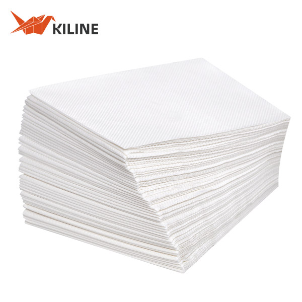 Heavy Duty Reinforced Industrial Cleaning Wipes White Color 3 Ply 54gsm