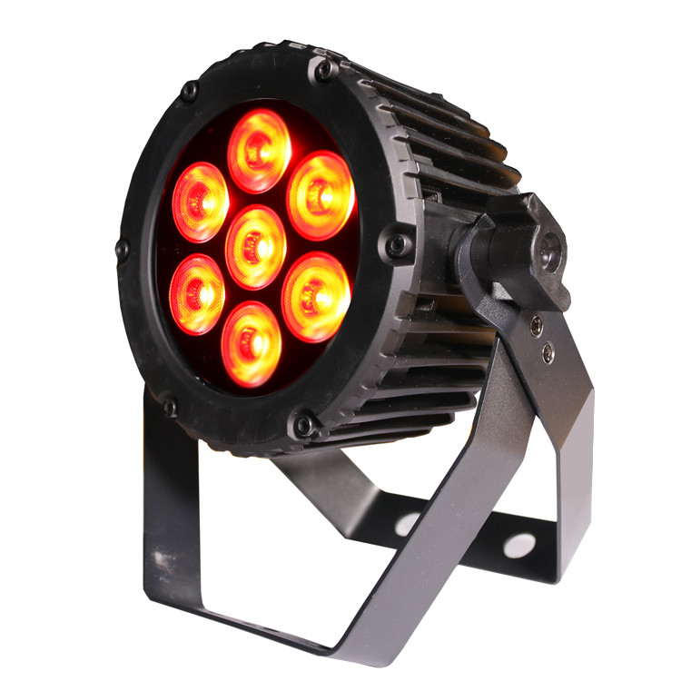 Mini Led Flat Par Light 7*3W RGBW With Remote Control Dmx For Dj Night Culb