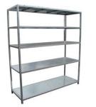 4 / 5 Tier Stainless Steel Storage Shelves Metal Display Racks Powder Coated