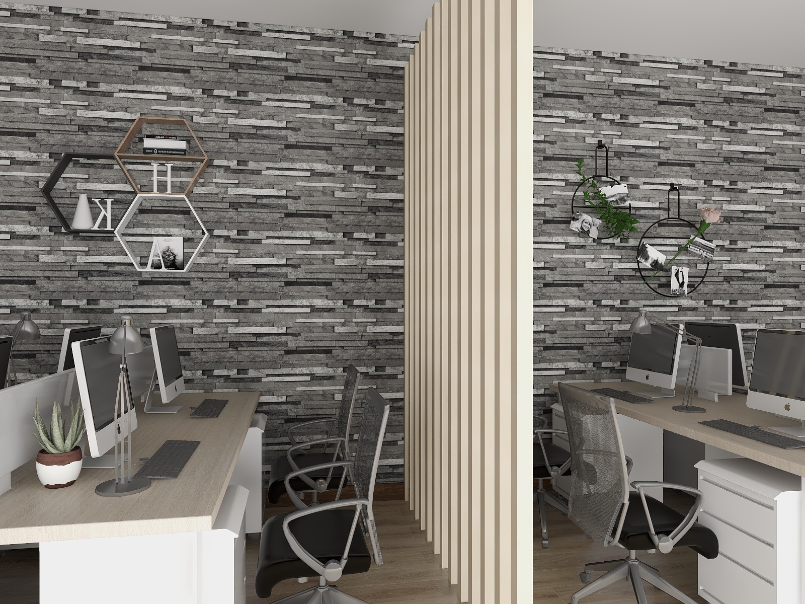 3D Slate Stone Brick Effect Wallpaper PVC 3D Brick Wallpaper For Walls