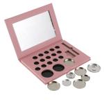 Wholesale customized Empty Eye Shadow Palette 18 colors pink eyeshadow palette