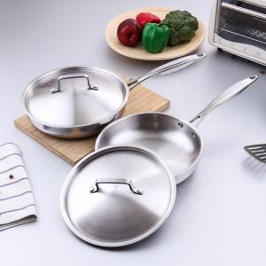 China Minimalist Design Style Induction Kitchen Cooking Pan Stainless Steel Material wholesale