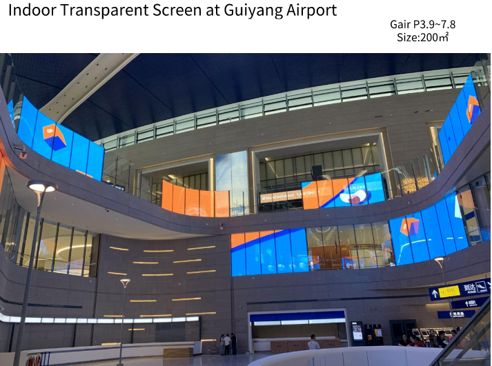 Windows Transparent LED Screen 1000mm Panel Size LED Mesh Screen 32768 Dots/M2 Pixel Density