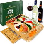 Bamboo Charcuterie Cheese Platter Serving Tray Wooden Crafts Supplies