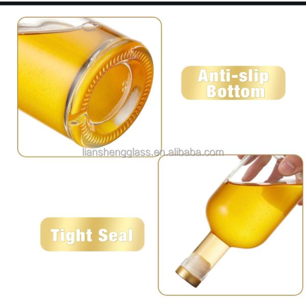 Glass Wine Bottles Vodka Whisky Glass Bottles With Cork from 375ml 500ml 700ml 750ml