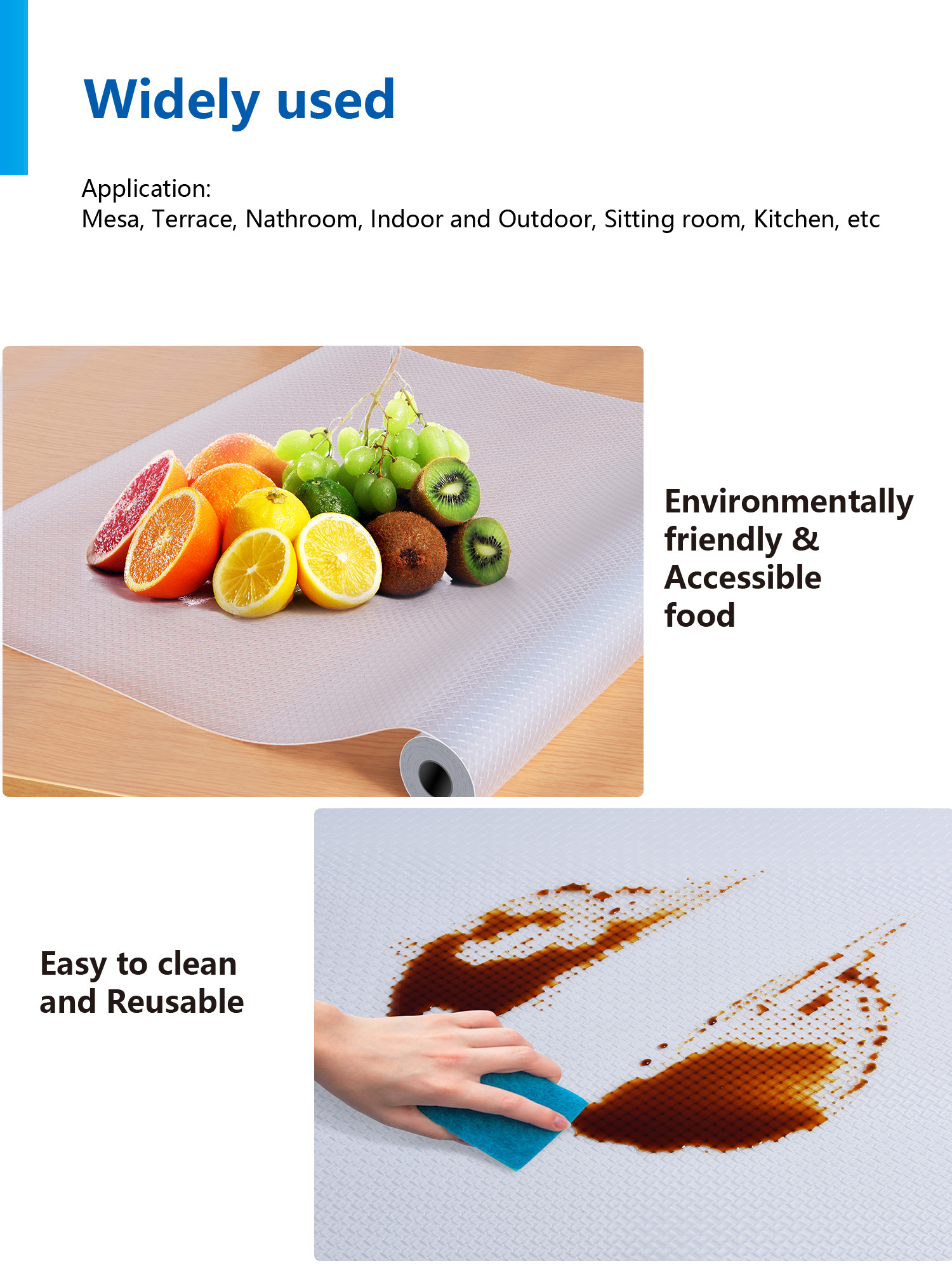 Kitchen Cabinets Drawer Shelf Liner Plastic Table Decoration Accessories Anti Slip Mat
