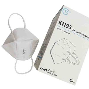 China 3D Vertical Folding White Mouth Breathing Protection Nose Dust Face Mask KN95 wholesale