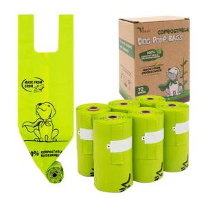 China Biodegradable Tie Handle Dog Poop Bags Compostable Dog Waste Bags wholesale