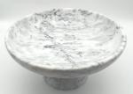 Grey Stone Serving Bowl , Table Decorative Stone Bowl Natural Solid Marble